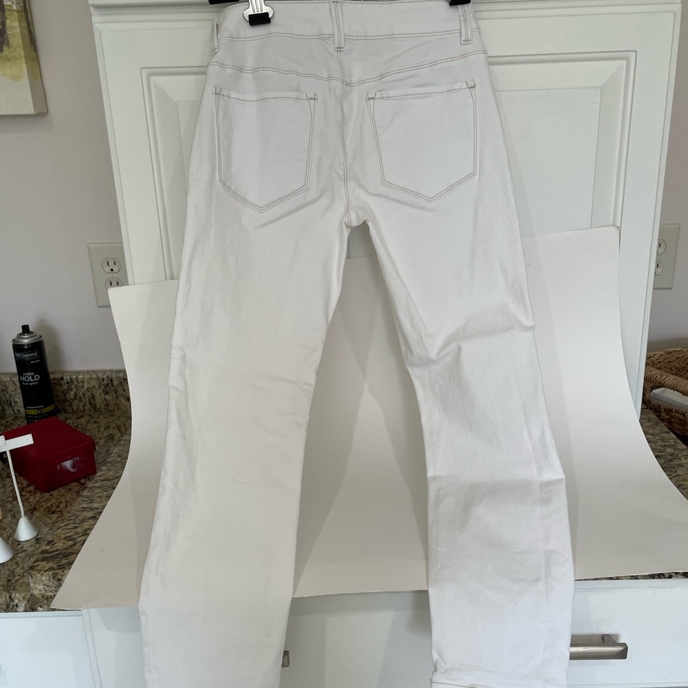 Ann Taylor straight leg jeans mid rise ankle length size 0 24” inseam